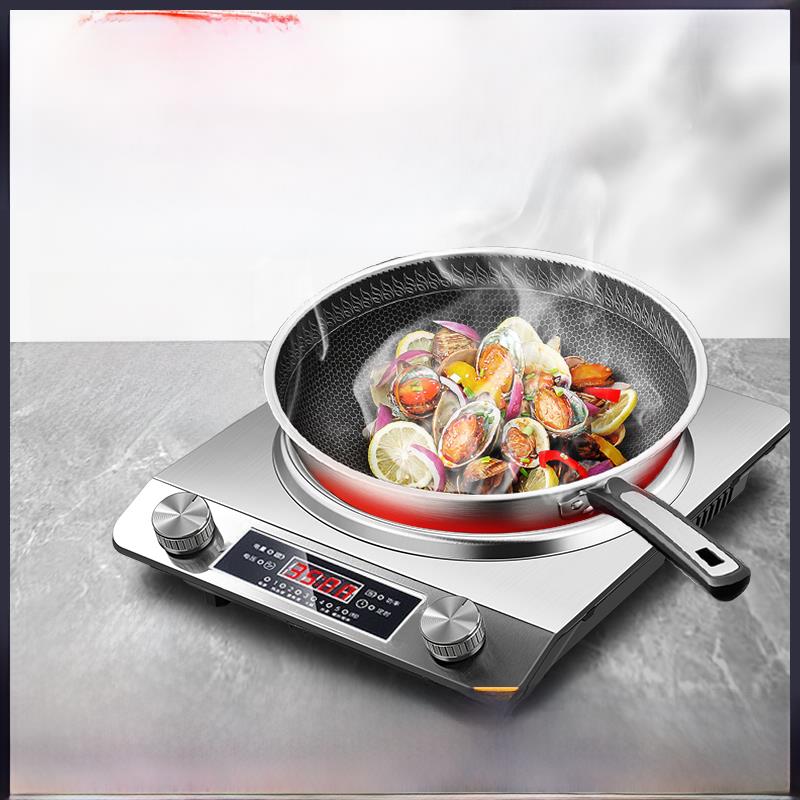 凹形电磁炉家用3500W大功率智能定时烧水灶烹饪专用防水锅