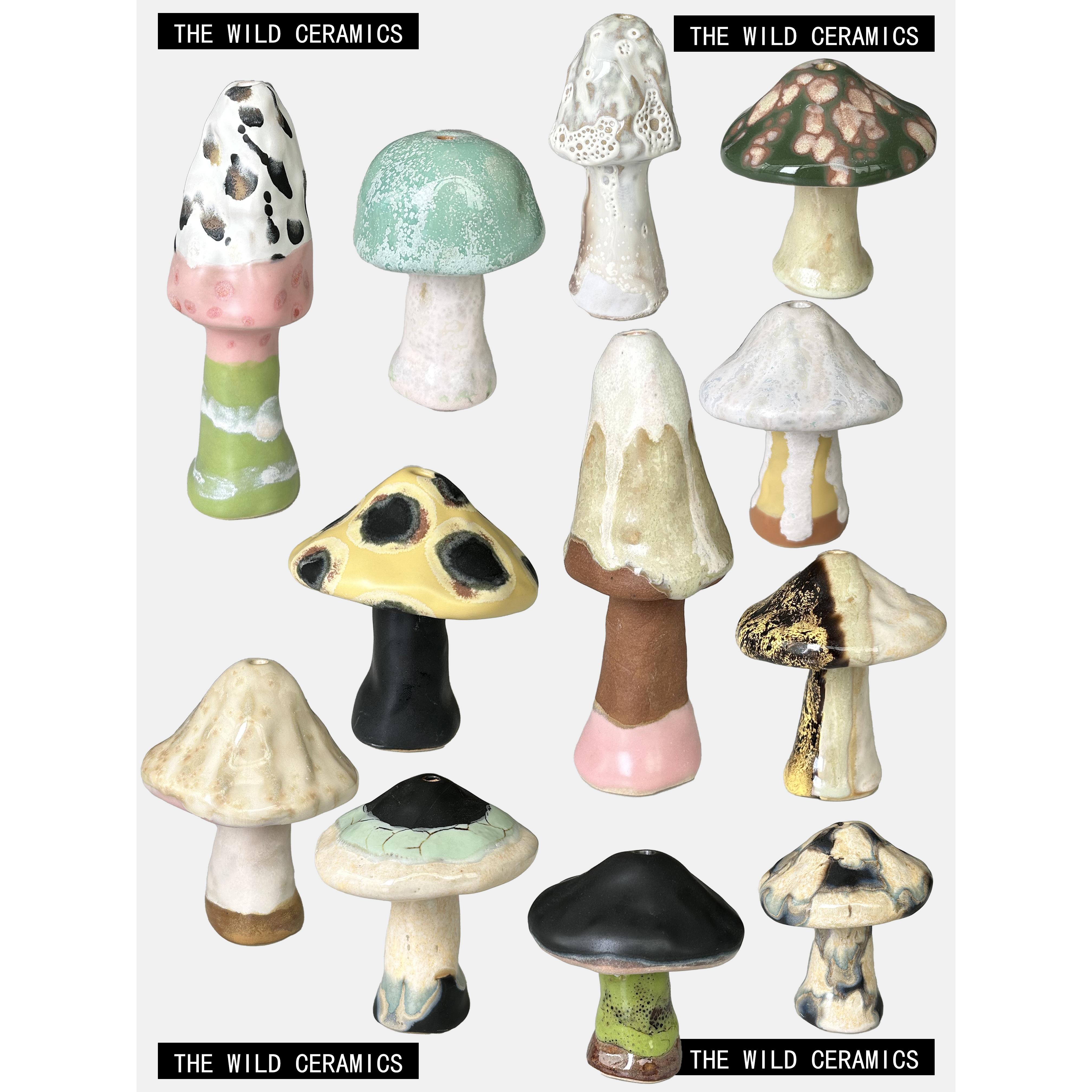 THE WILD旷野呼告｜蘑菇系列艺术釉手捏蘑菇香插摆件个性礼物