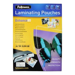 Fellowes范罗士53061塑封膜A4照片文件菜谱80mic/100张塑封机耗材