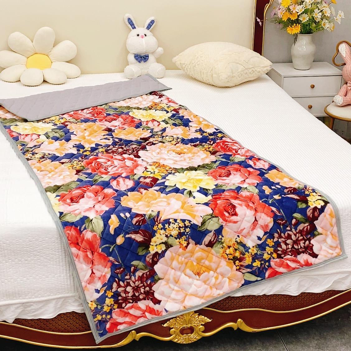 牛奶绒床盖90x220cm单人床盖沙发垫多功能垫机洗四季款床盖沙发垫