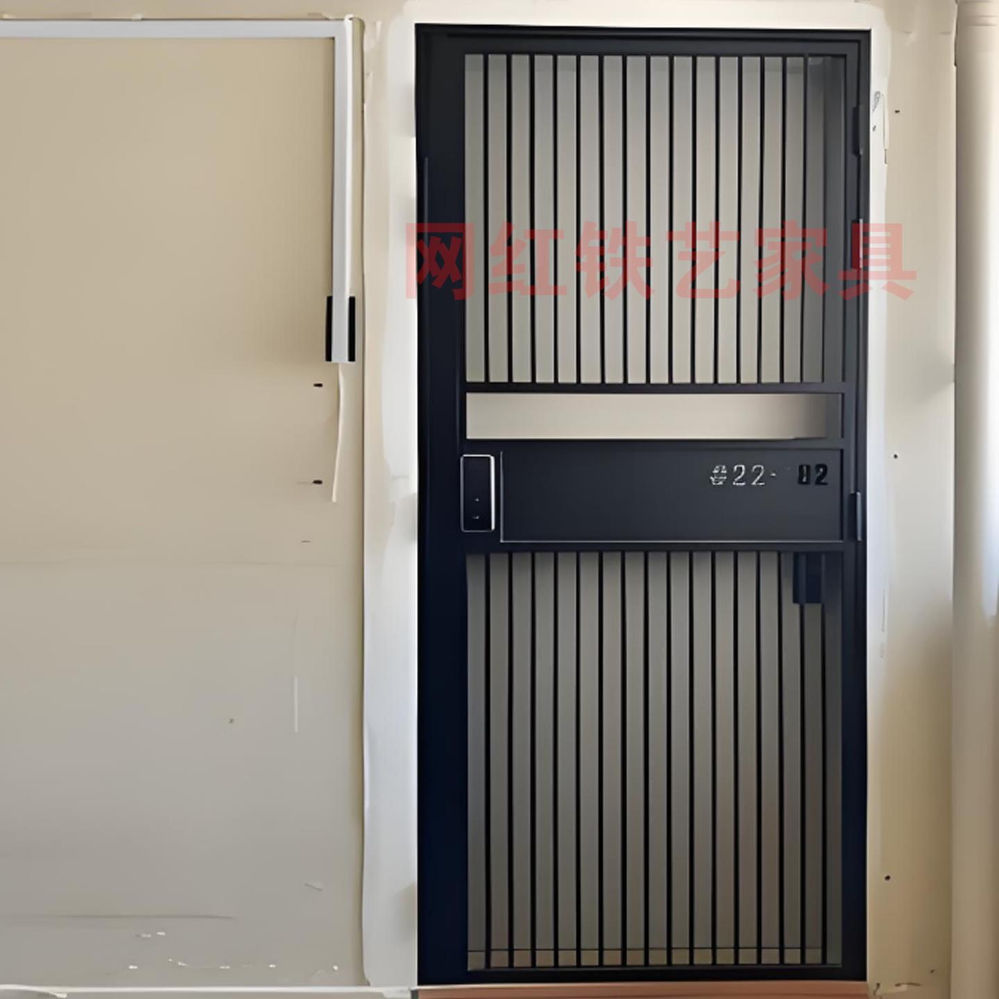 铁艺进户门简约欧式花园铁门围墙栏杆乡村院子门防盗门单开 门定