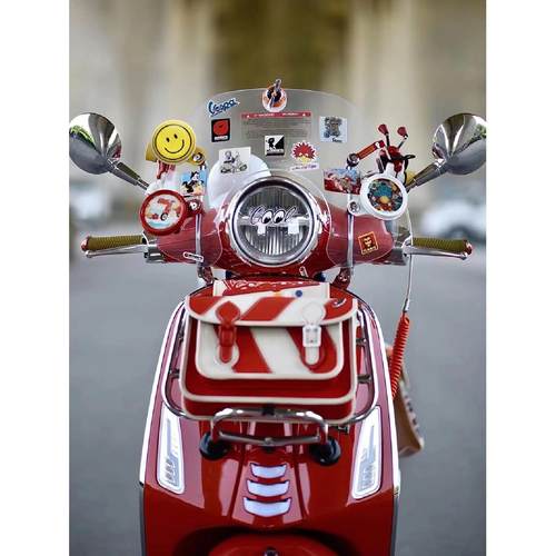 VESPA改装车头包尾包电动车挂包复古踏板车防水工具包骑行侧边包