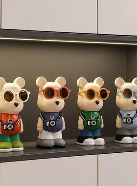 轻奢高档暴力熊存钱罐摆件客厅电视柜酒柜家居装饰品2024新款男孩