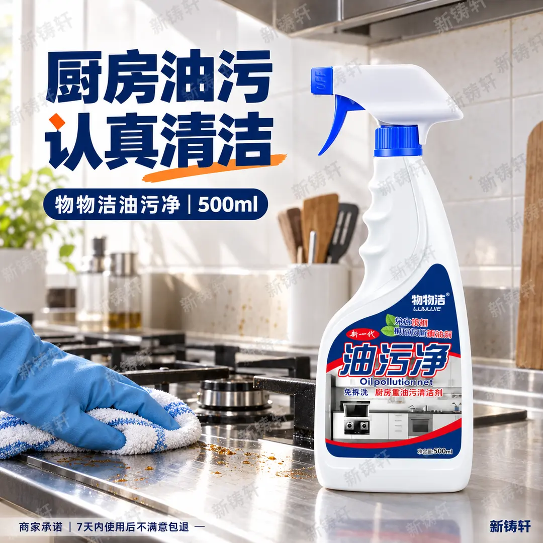 物物洁重油污清洁剂油烟机清洗剂强力泡沫厨房油污认真清洁