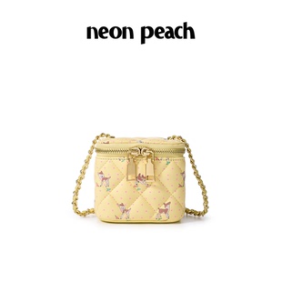 NEON PEACH霓桃原创设计缎带系列小鹿波点斑比方糖盒子迷你化妆包