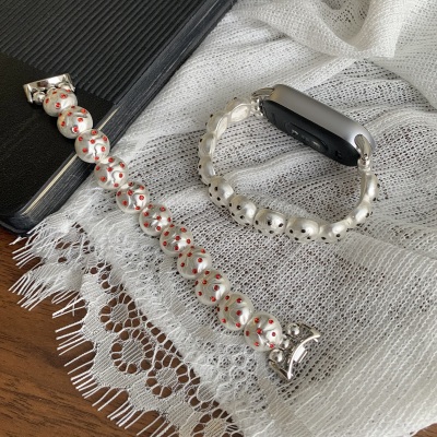 小米9手环表带适用小米10腕带8nfc女款9pro黑红镶钻红米Watch6/54