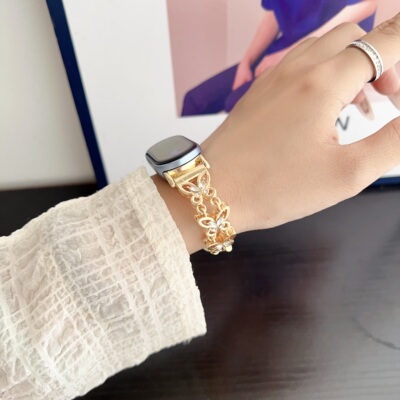 适用小米手环10Pro女金属表带89nfc腕带红米wacth4/5华为Fit4表链