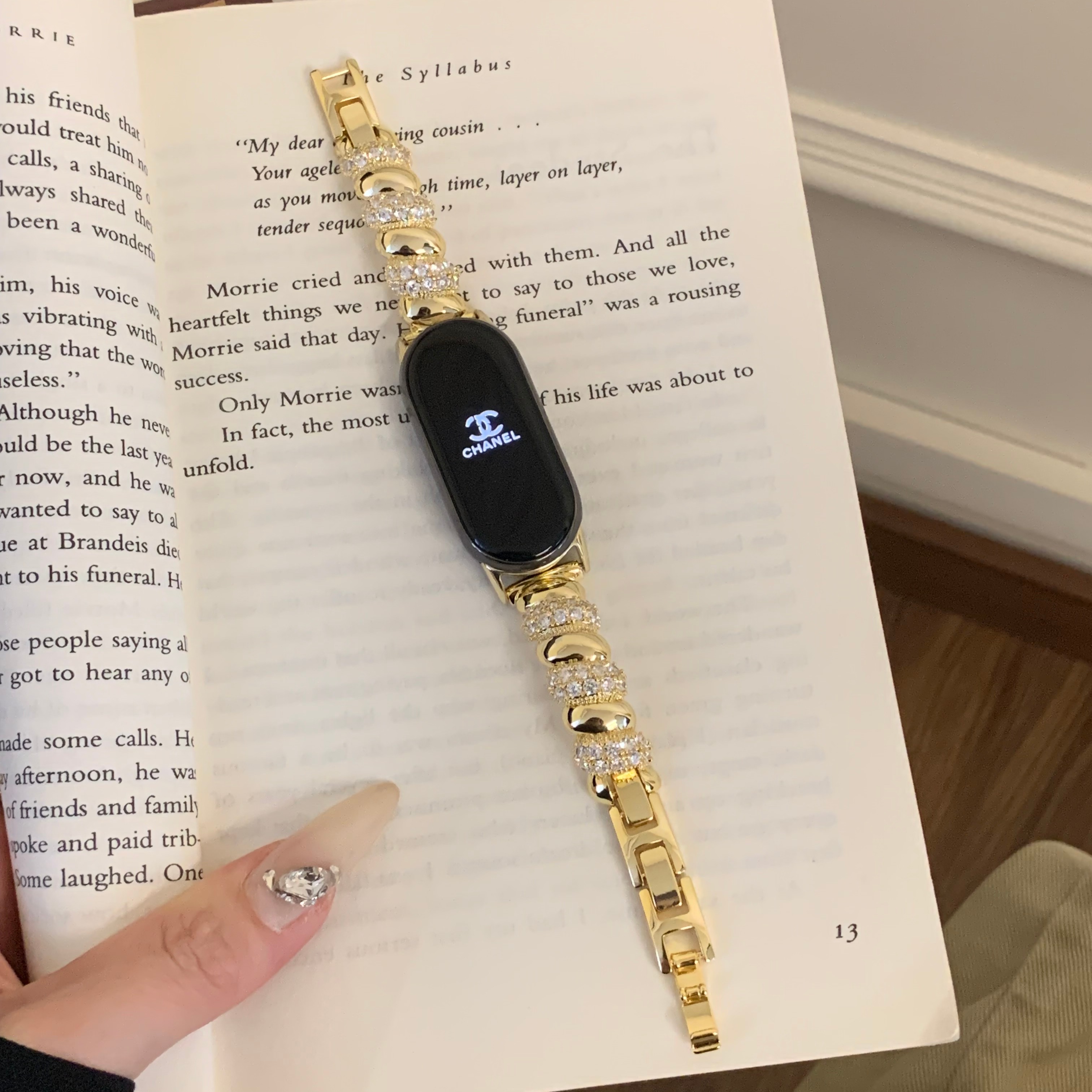 适用小米手环10表带高级感碎钻铜质金属表带9Pro/8女红米Watch4/5