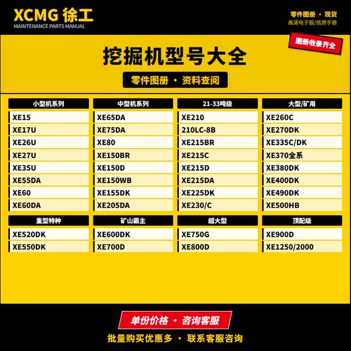 徐工XCMG挖机配件图册PDF打包