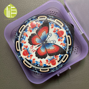 蝴蝶繁花年锦祥纹粉扑 2024央视春晚中国风故宫文创订制定制粉扑