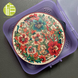 繁花年锦祥纹粉扑 2024央视春晚中国风民族故宫文创订制定制粉扑