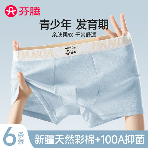 芬腾青少年发育期纯棉男生内裤