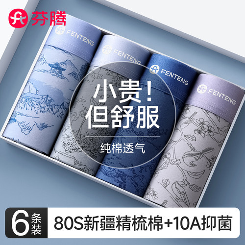 芬腾2025新款纯棉内裤男