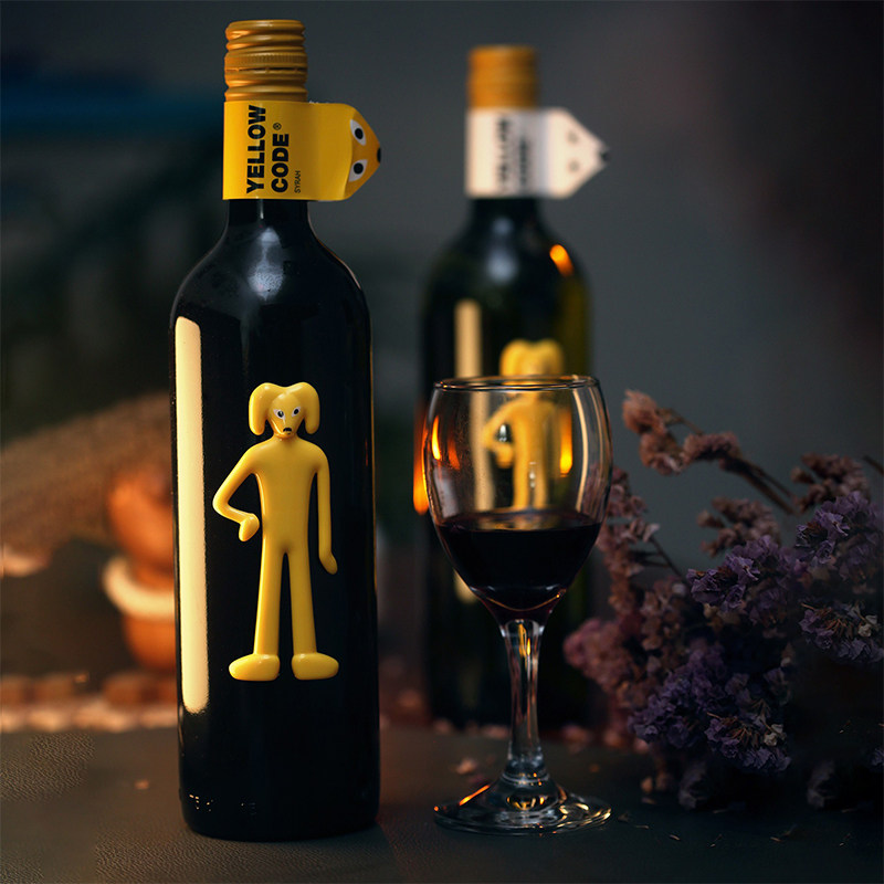 【官旗】智利大黄狗红酒原瓶进口长相思白+西拉红葡萄酒2瓶装