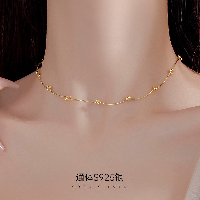 高级感S925银韩国ins时尚波浪圆