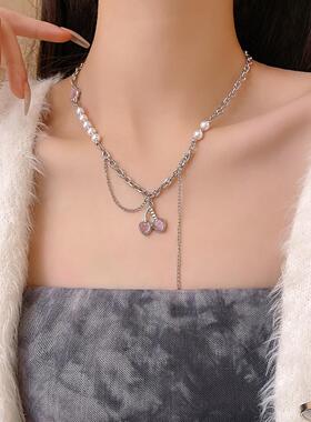 轻奢小众高级设计感拼接项链女