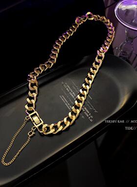 2021新款网红粗链潮欧美风古巴