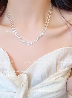 巨闪多层叠戴项链女轻奢小众