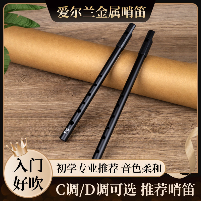 爱尔兰哨笛c调D调专业级竖笛高音质六孔金属笛子新款初学者小乐