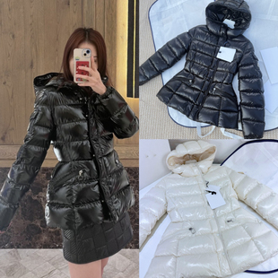 鹅绒亮面加厚保暖外套 小蛮腰显瘦收腰修身 M蒙家冬季 羽绒服女短款