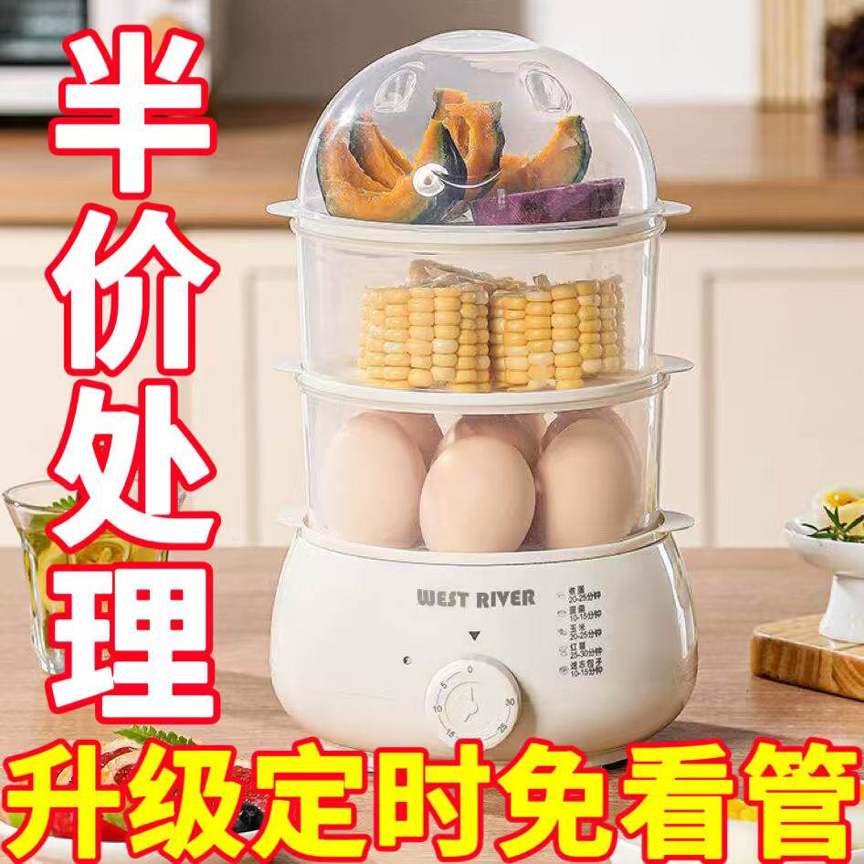 德国定时蒸蛋器全自动多功能家用煮蛋器宿舍小型蒸锅早餐机