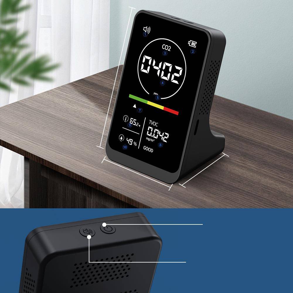 红外二氧化碳检测仪空气质量探测器温度湿度监测CO2 NDIR TVOC