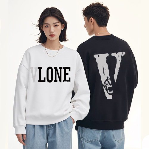 VLONE MABER重磅圆领卫衣男士新款上衣潮牌情侣装休闲上衣