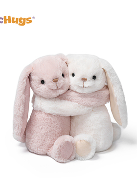 McHugs章若楠同款对抱来瑞特兔粉白娃娃公仔玩偶情侣生日礼物新年