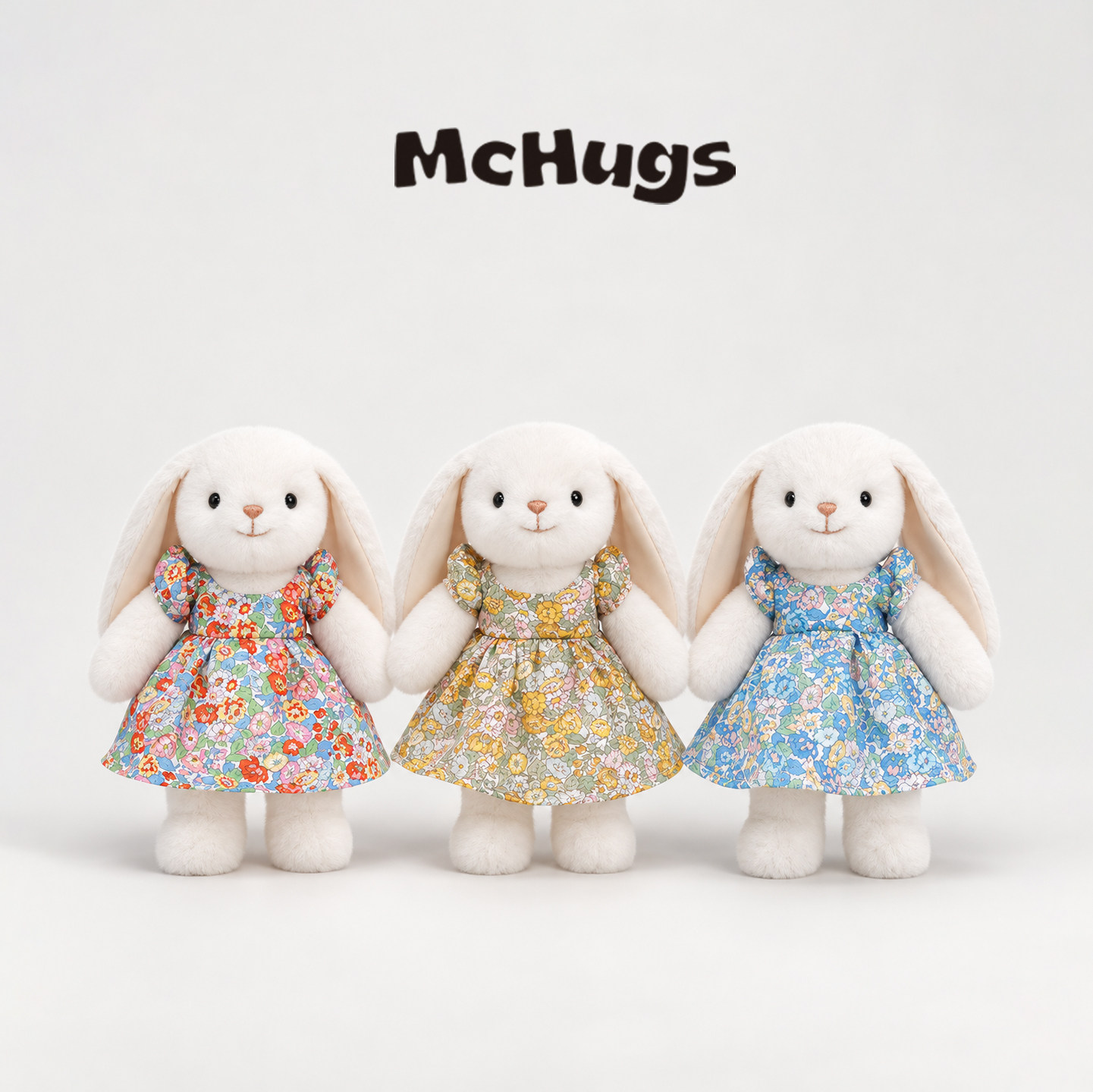 McHugs碎花裙来瑞特兔系列玩偶图片