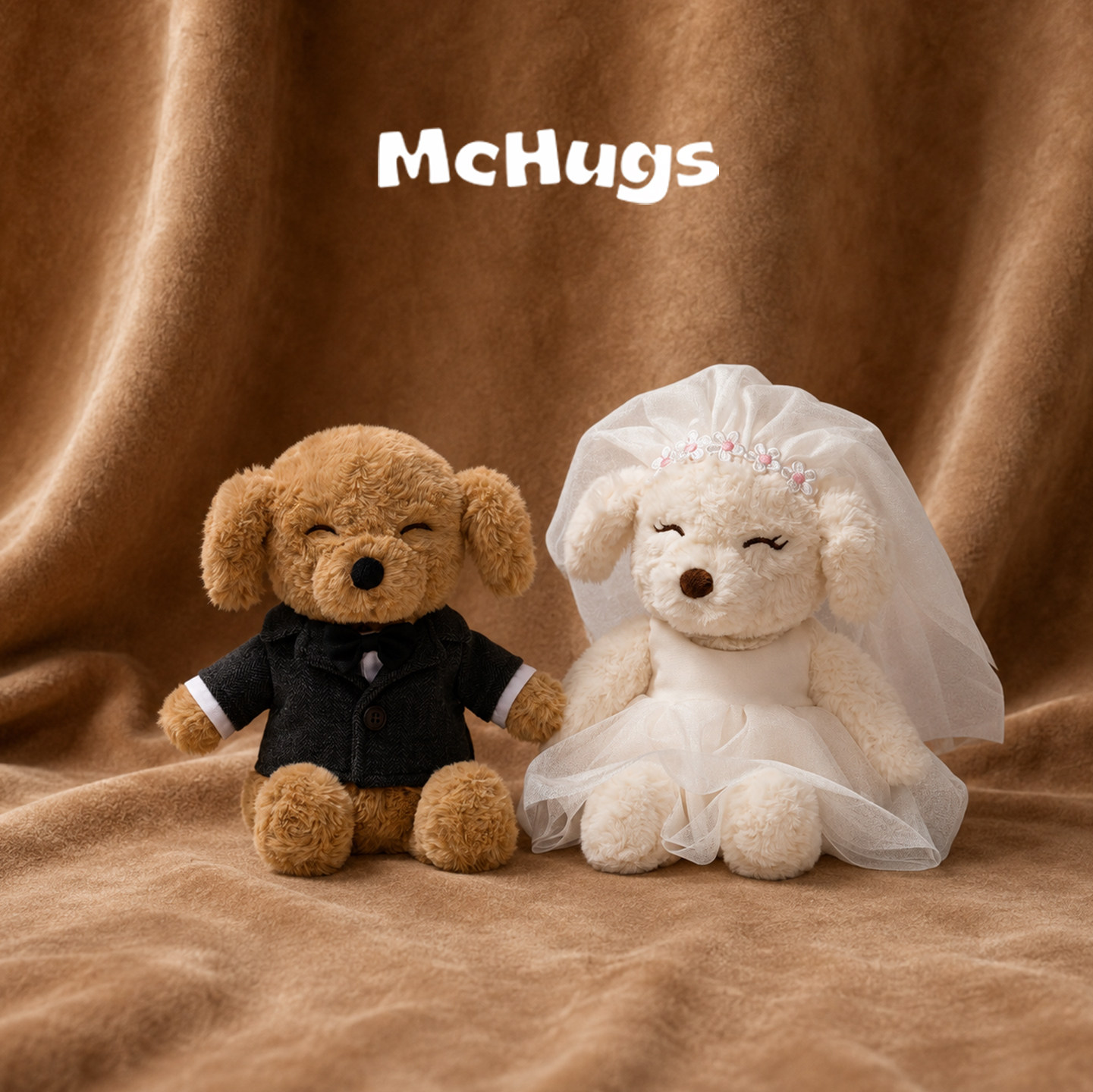McHugs哈莫尔结婚系列毛绒玩具送男女生创意新婚礼物情侣玩偶公仔