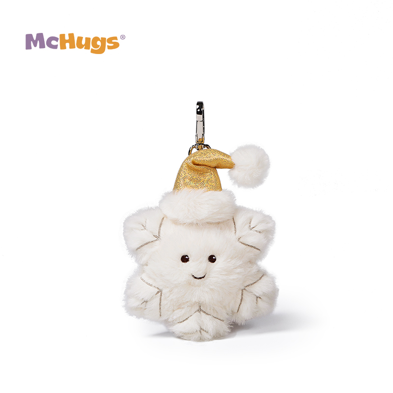 McHugs圣诞节圣诞雪花钥匙扣毛绒娃娃玩具摆件生日礼物公仔