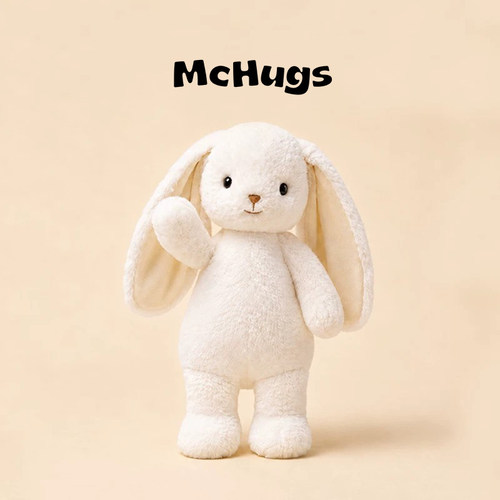 McHugs来瑞特兔白色玩偶