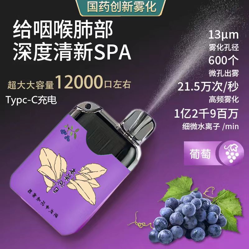 国药本草吸雾棒12ML水果味雾化器