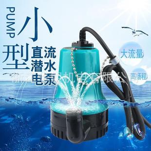 直流水泵家用抽水机农用浇地小型潜水泵船用舱底泵自配电瓶使用