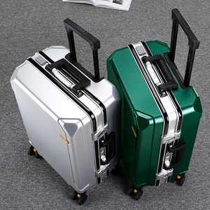 新款品牌行李箱男商务万向轮旅行箱拉杆箱女学生大容量铝框密码登