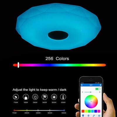 60W 33cm Colorful RGB LED Ceiling Lights Home LiTghting APP