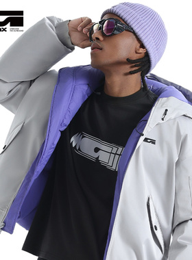 GAINAX户外双面羽绒服防水男女新款白鸭绒保暖加厚保暖羽绒外套