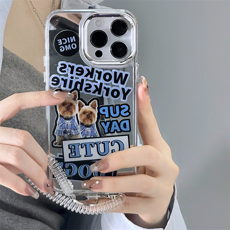 适用于苹果Ipone13银镜手机壳11ProMax套壳极目16ProMax约克夏治愈11轻松别致13ProMax玩趣时尚15ProMax可爱