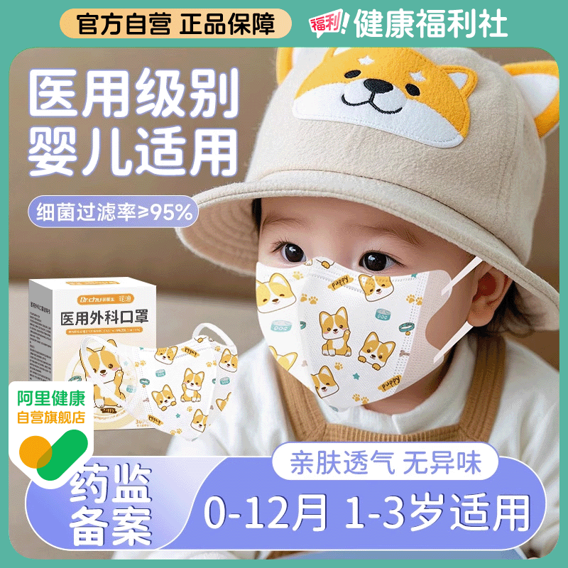 医用外科口罩婴儿0到6月