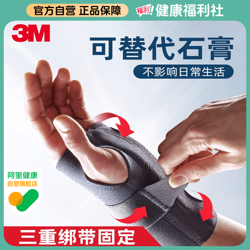 3M医用护腕腱鞘指关节手腕防护稳固支撑扭伤固定支具护具腱鞘炎