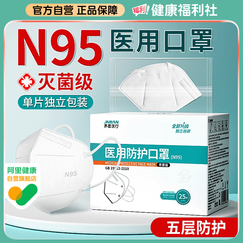 界面N95级医用防护口罩灭菌独立