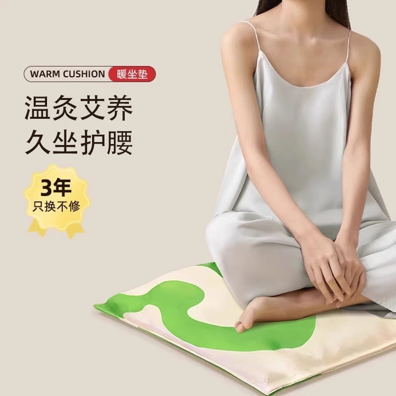 元气达人电加热艾灸坐垫艾草艾绒随身护腰臀加热坐垫秋季养生坐垫