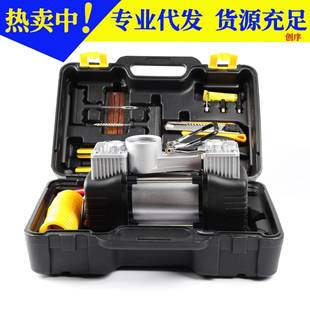 车箱载充气泵工便具能迷你汽车打气泵数显智车轮胎充气泵 携式