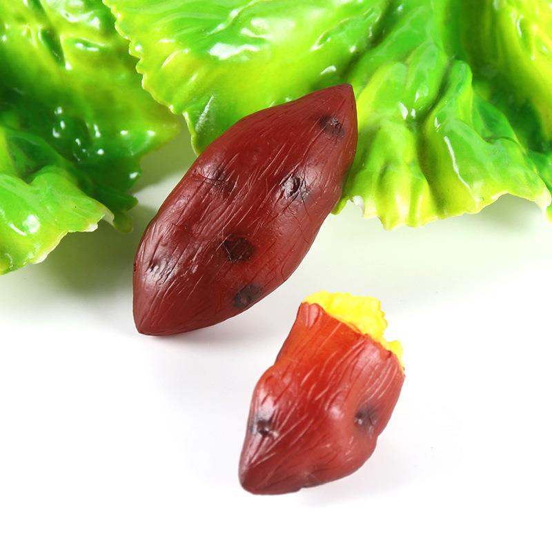 迷你仿真食物紫薯烤地瓜烤红薯微缩食玩模型可爱钥匙扣挂件
