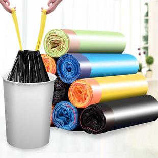 抽绳圾袋家用一次加厚塑料袋厨垃房性室卫生间办公手提垃圾袋