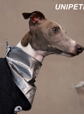 UNIPETISM 烫画标复古银口水巾 宠物配饰