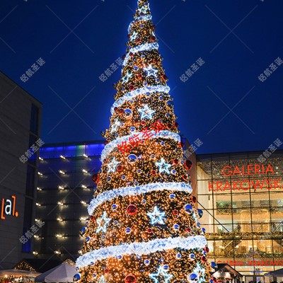圣诞节大型框架圣诞树4米5米6米8米10商场酒店户外场景布置灯光树