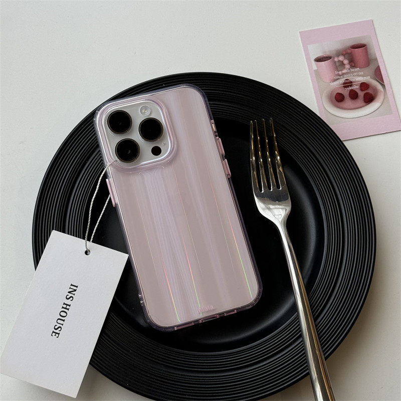 IPHONE15PROMAX 휴대폰 케이스에 적합한 새로운 단순 단색 레이저 14 APPLE 13 낙하 방지 소프트 남성 및 여성 12