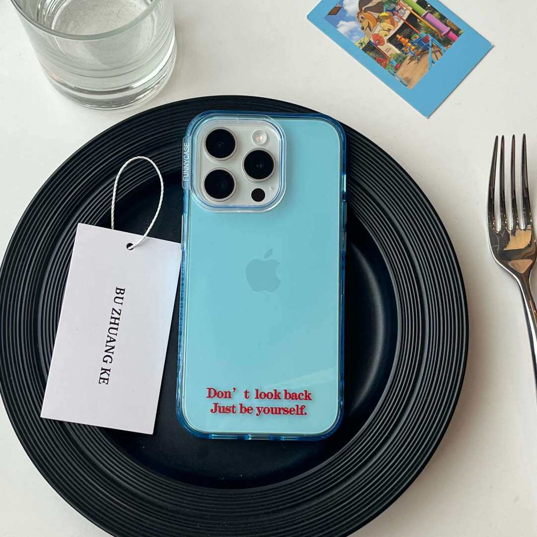 IPHONE15PROMAX 휴대폰 케이스에 적합한 투명 단순 단색 영어 14 APPLE 13 낙하 방지 소프트 남성 및 여성 12