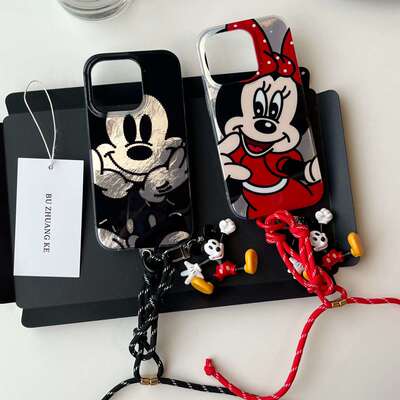 新款可爱米奇米妮适用iPhone16ProMax手机包15苹果14防摔软男女13